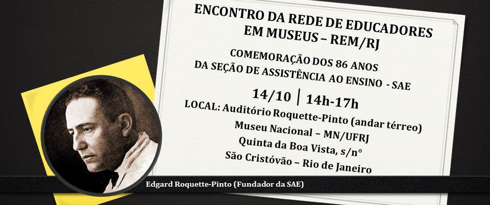 Reunião da Rede de Educadores em Museus - REM/RJ (14/10)